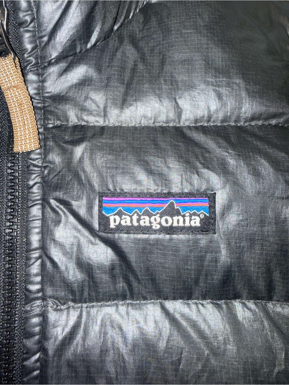 Patagonia Goose Down Toddler Grey Hooded Jacket 12/18 Month - Picture 2 of 6